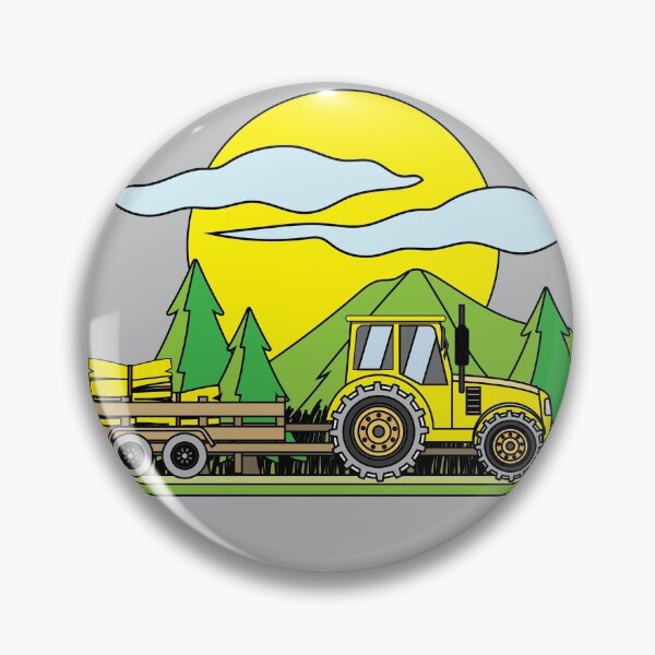 Item preview, Colorful Retro Tractor In Nature designed and sold by flofin.