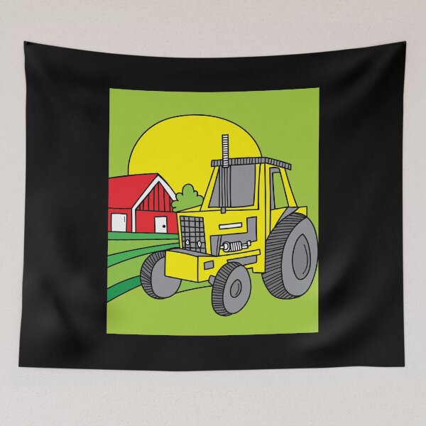 Item preview, Colorful Retro Tractor In Nature designed and sold by flofin.