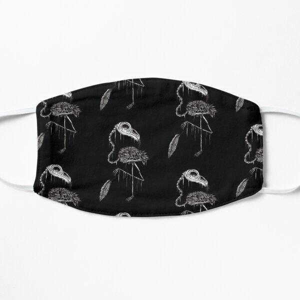 Bone animals: Flamingo, Absurd Art Flat Mask