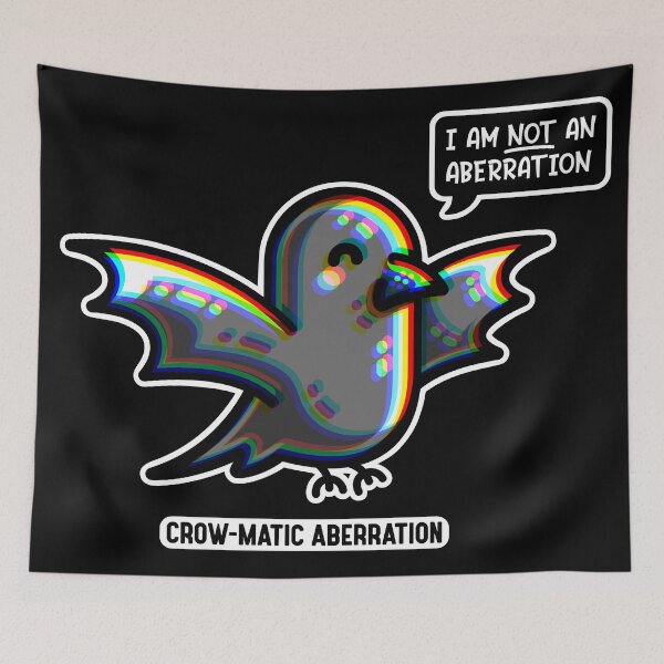 Item preview, Chromatic Aberration Cute Pun designed and sold by Flaming Imp.