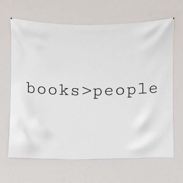 Item preview, books over people for book lovers simple minimalist text based black designed and sold by mikrocosmox.
