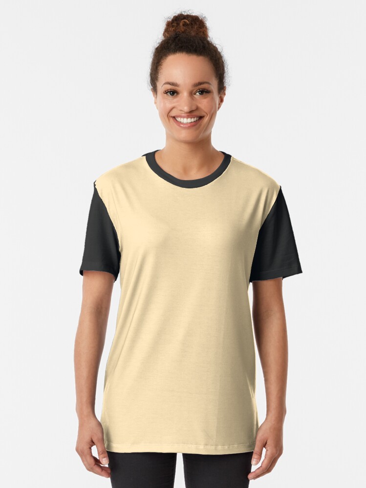 Alternate view of Peachy Solid Color Graphic T-Shirt