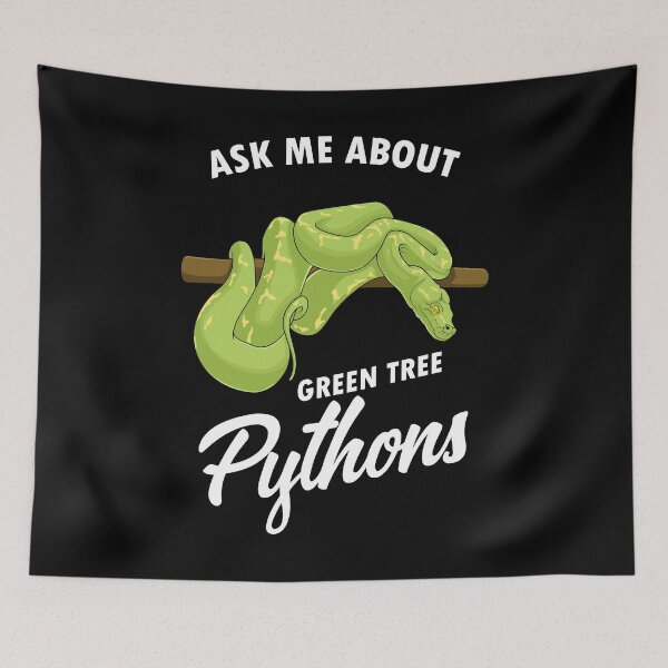 Item preview, Funny Reptile Lover Herpetologist Green Tree Python design designed and sold by jakehughes2015.