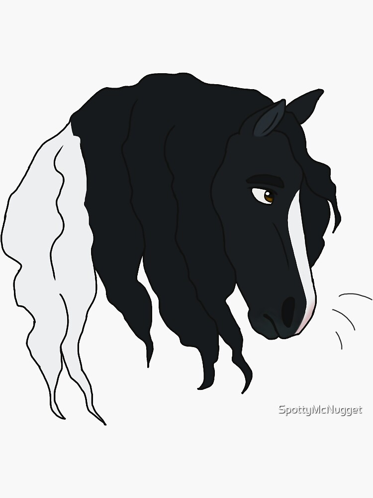 "Black Tobiano Irish Cob" Sticker for Sale by SpottyMcNugget Redbubble