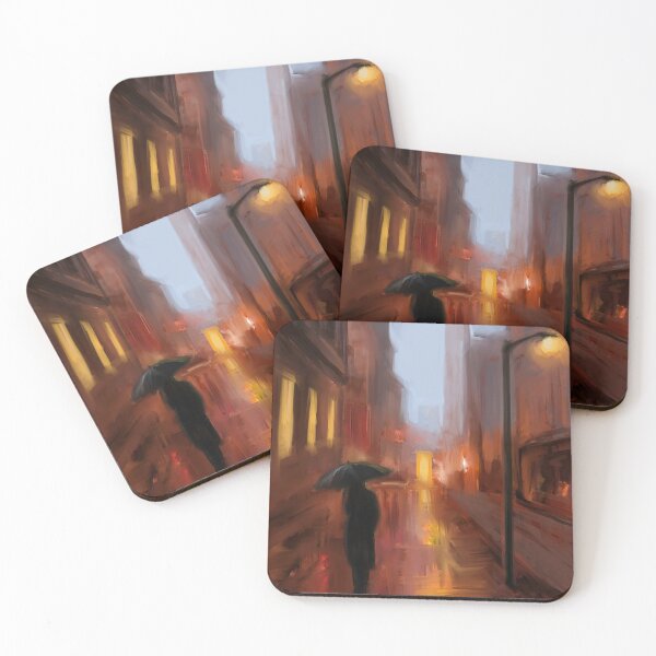 Item preview, Rainy Day Cityscape Artwork designed and sold by EmilLozev.