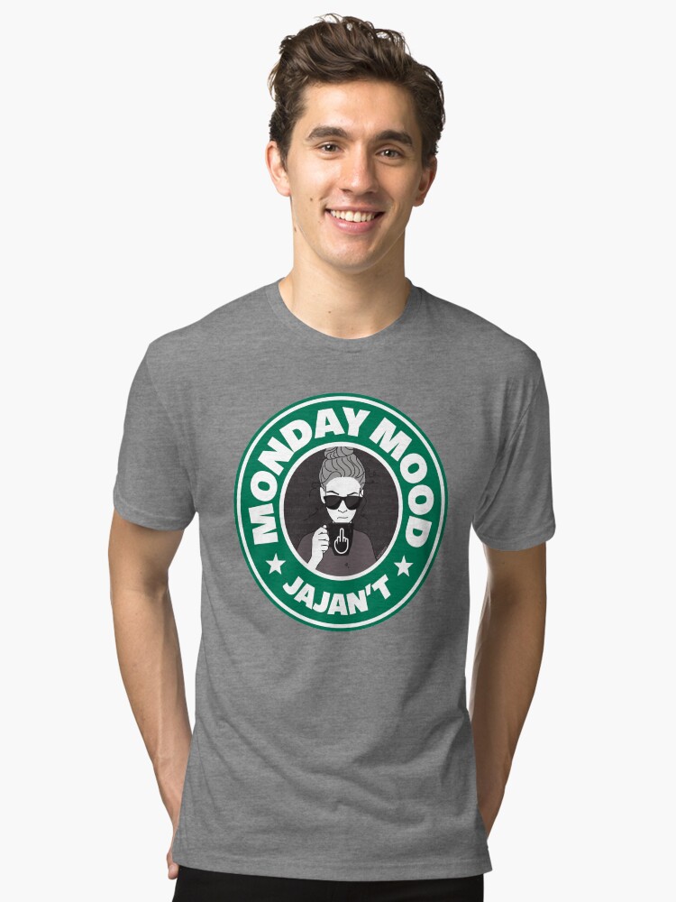 Imagen 1 de 6, Camiseta de tejido mixto con la obra Monday mood: JAJAN´T, diseñada y vendida por Nutricienta.