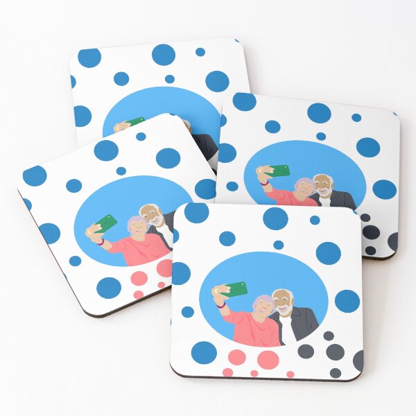 Item preview, Old couple taking selfie together. Elderly characters taking photo designed and sold by deeplaxman.