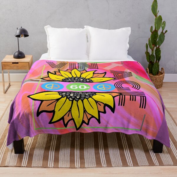 Item preview, Vintage 1960s Peace Sign Sunflower Psychedelic designed and sold by apathecary.