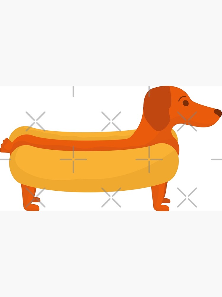 "Cute Sausage Dog (Dachshund) Design" Art Print by OdysseusMilt Redbubble