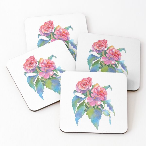 Aperçu de l'œuvre Roseform Begonia watercolor créée et vendue par Pat Yager.