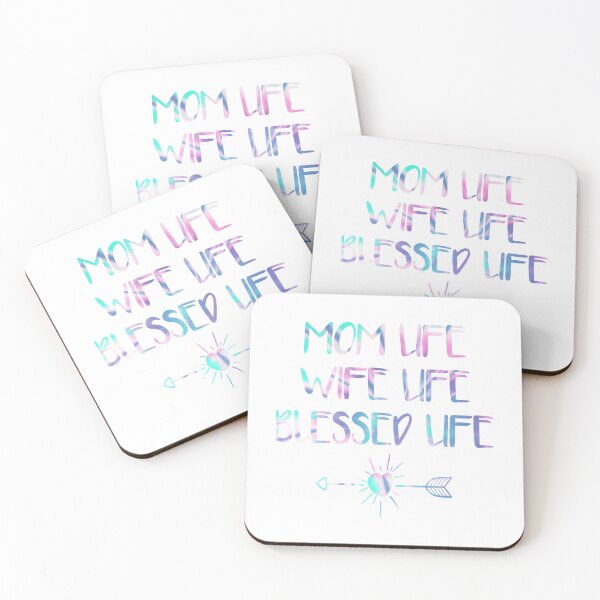 Item preview, Mom Life Wife Life Blessed Life Watercolor Funny Mother Day Gift for Wife designed and sold by Shop signer.