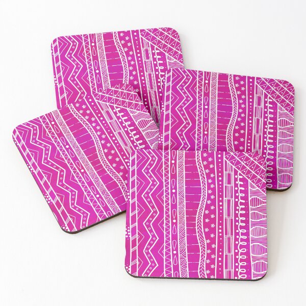 Item preview, Pattern white over 60's pink designed and sold by Epc-.