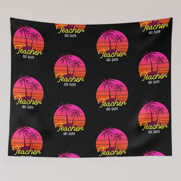 Item preview, Retro Beach Sunset Teacher Off Duty designed and sold by TamGustam.