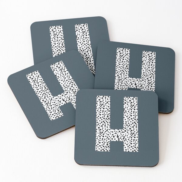 Item preview, Letter H in Dalmatian spots pattern designed and sold by SJAPhoto.