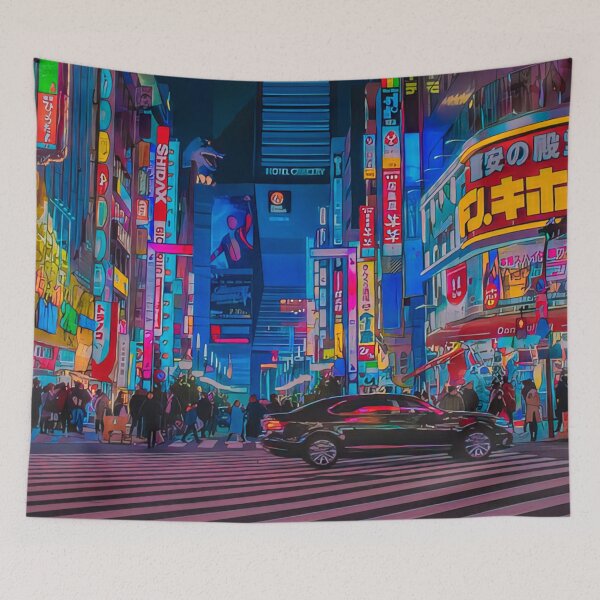 Item preview, Cyberpunk Taxi in Tokyo designed and sold by KaremaJ.