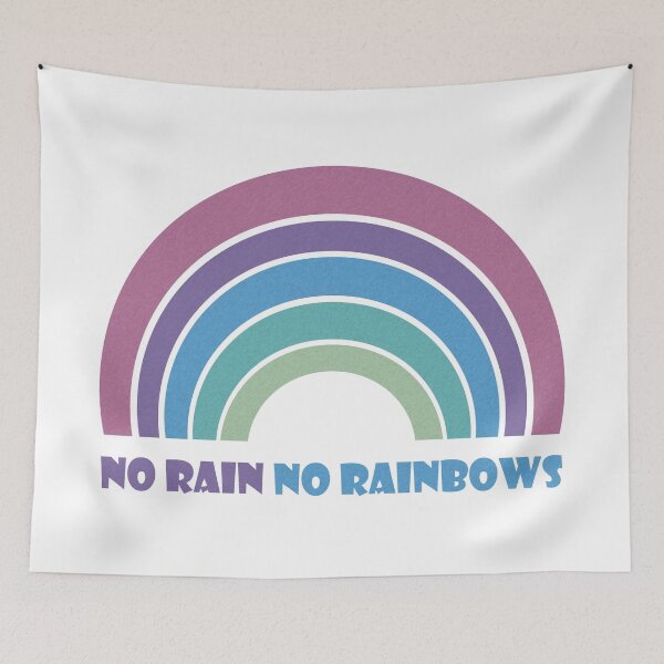 Item preview, 70's Retro No Rain No Rainbows Uplifting Desing designed and sold by CynthiaGraphics.