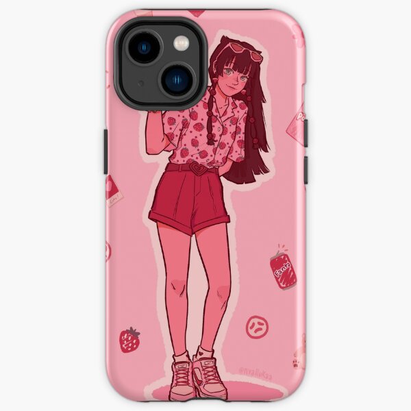 strawberry alluka with background iPhone Tough Case