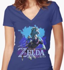 Legend of Zelda: Breath of The Wild Women's Fitted V-Neck T-Shirt