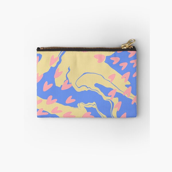 Item preview, Marble Hearts - Blue and yellow marble background with Pink Heart designed and sold by leahwinny.