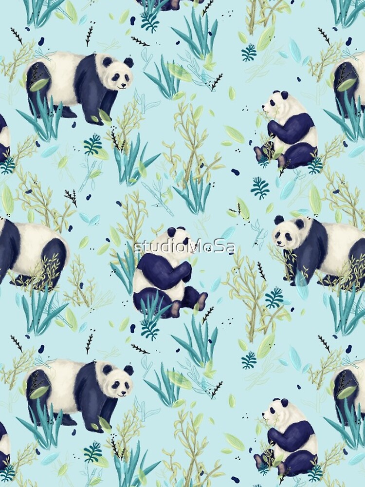 Thumbnail 4 of 4, iPhone Case, panda pattern designed and sold by studioMoSa.
