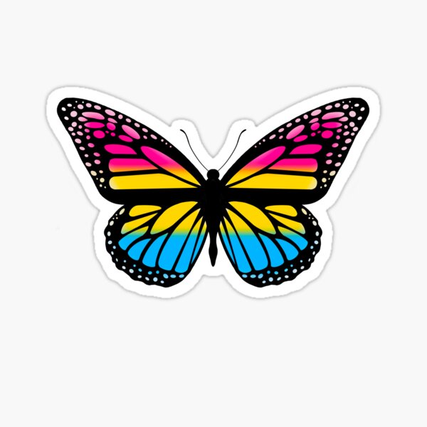 Item preview, pansexual flag butterfly - subtle pride design designed and sold by AnneCatriona.