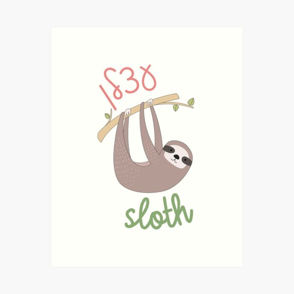 Item preview, Cute Sloth with Hebrew and English for Jewish Children designed and sold by JMMJudaica.