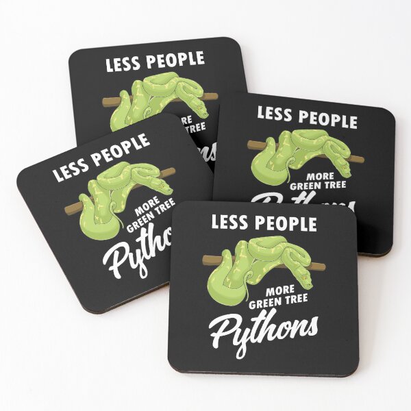 Item preview, Less People Herpetologist Green Tree Python Lover print designed and sold by jakehughes2015.