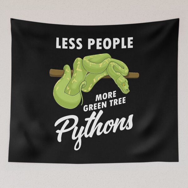 Item preview, Less People Herpetologist Green Tree Python Lover print designed and sold by jakehughes2015.
