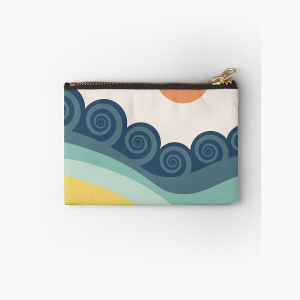 Item preview, Retro blue ocean waves designed and sold by BattaAnastasia.