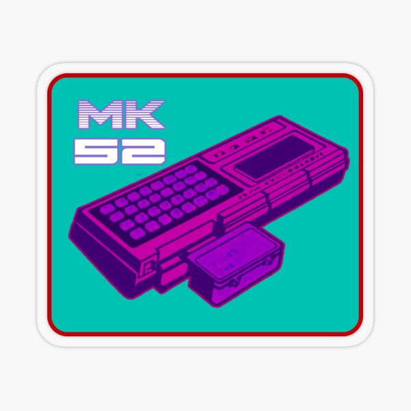 Elektronika MK-52 Soviet Retro Calculator (Hotline Miami Pink) Transparent Sticker