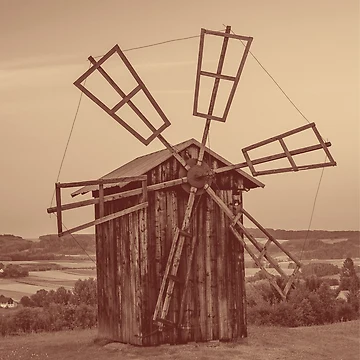 Vorschaubild zum Design Colourbox Old wooden windmills at ethnographic ... von Patternsonly