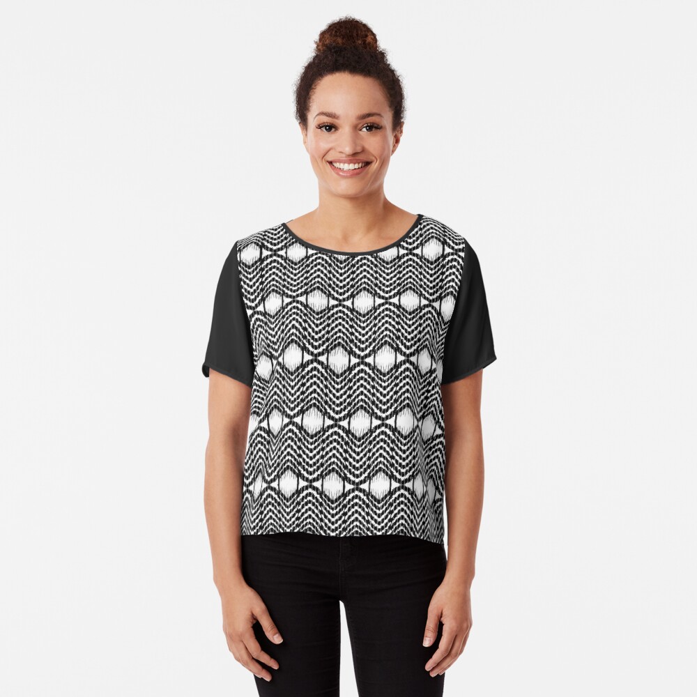 Ocean Waves Chiffon Top