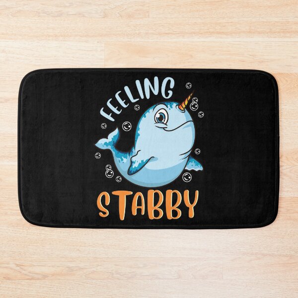 Item preview, Funny Feeling Stabby Narwhal Cute Horned Whale Pun designed and sold by perfectpresents.