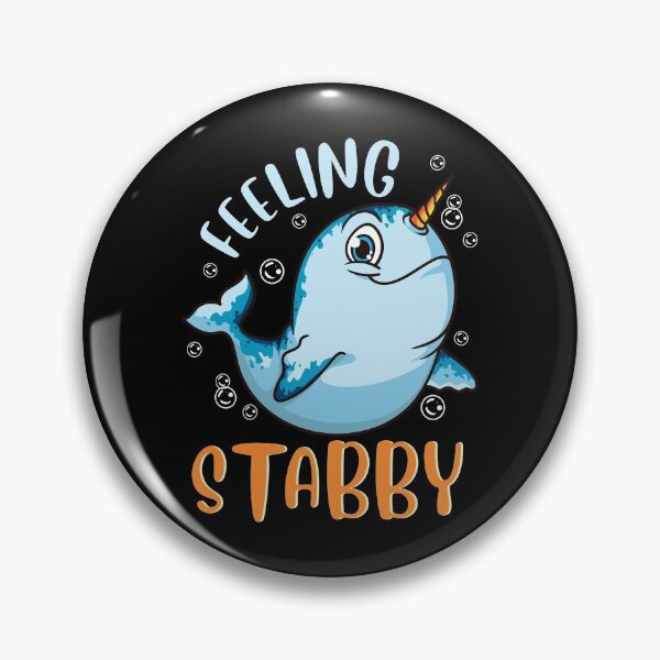 Item preview, Funny Feeling Stabby Narwhal Cute Horned Whale Pun designed and sold by perfectpresents.