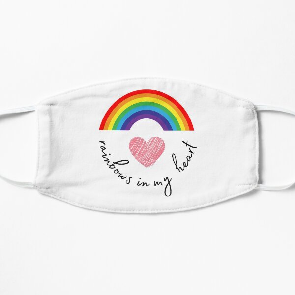 All I have is rainbows in my heart Flat Mask