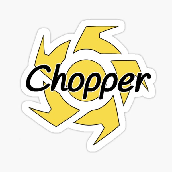 "Chopper logo (with words)" Sticker for Sale by Irishpotato19 Redbubble