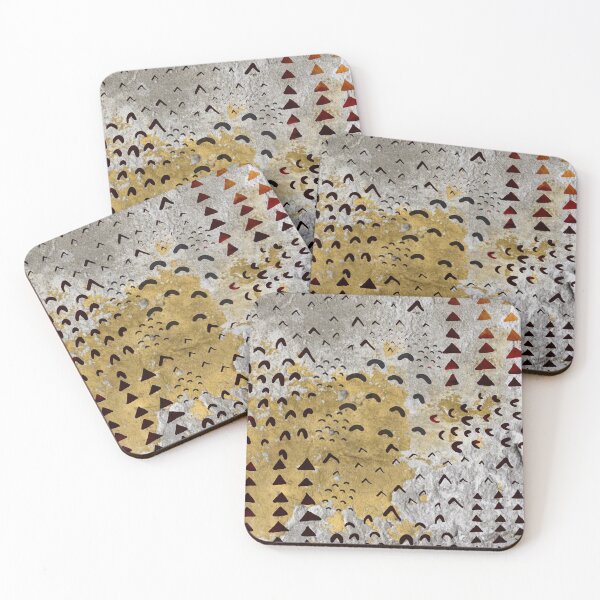 Item preview, Yellow Grey Textured Abstract Safari Pattern designed and sold by Designs By YL.