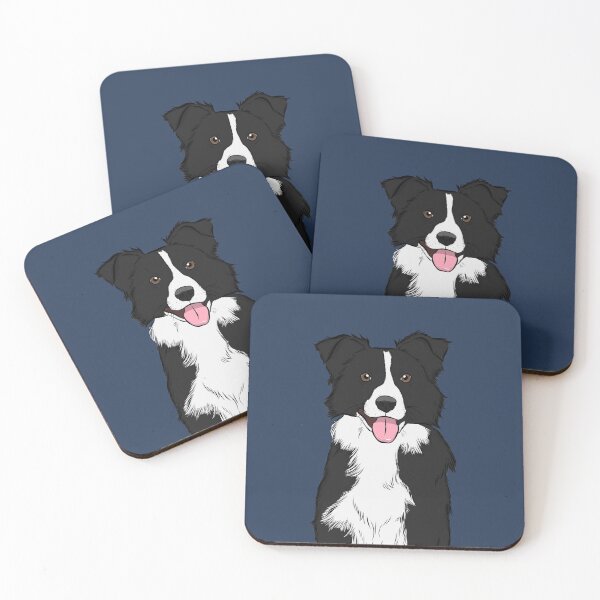border collie coasters