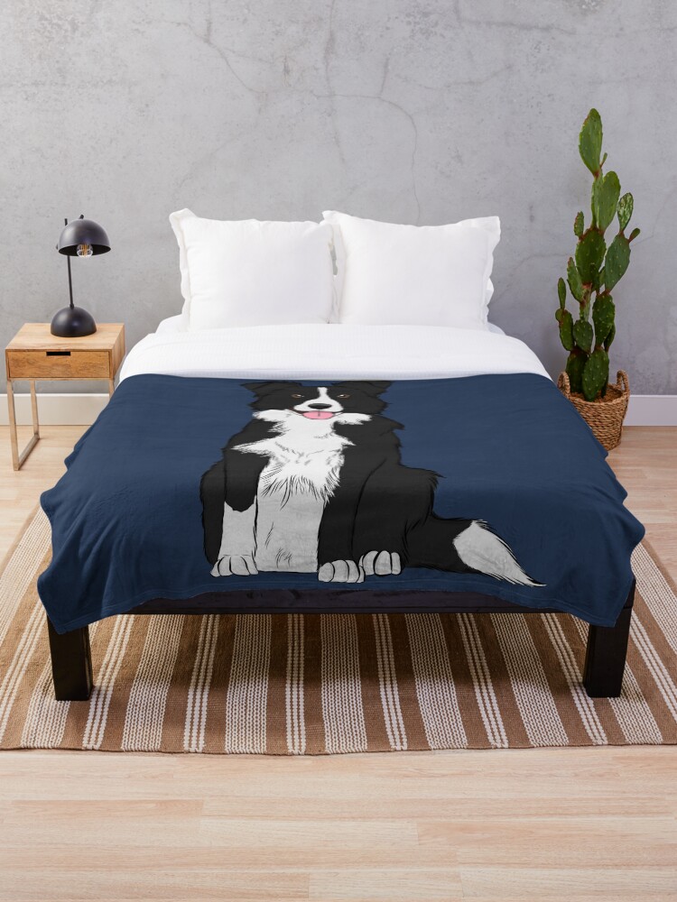 border collie throw blanket