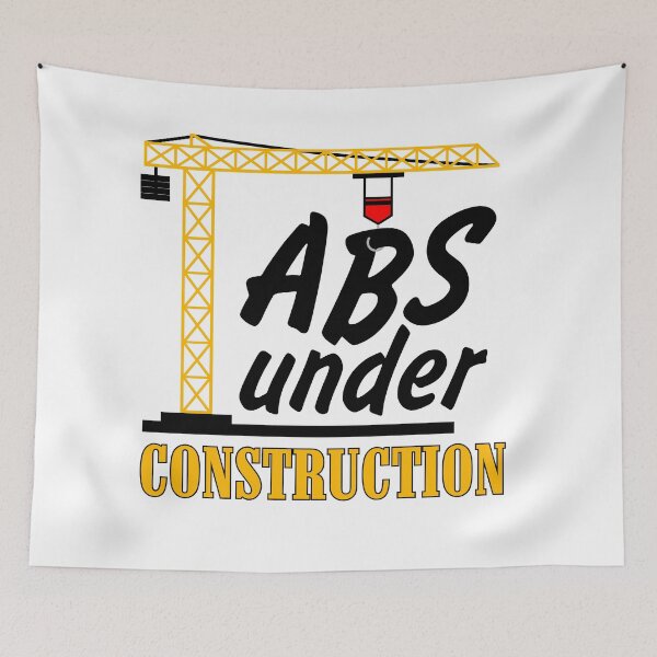 Item preview, Abs under construction fitness design designed and sold by ARTemyzz.