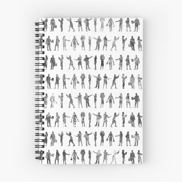 Item preview, Black and white Marble people silhouette pattern designed and sold by SLGA-Designs.