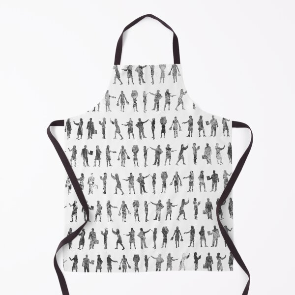 Item preview, Black and white Marble people silhouette pattern designed and sold by SLGA-Designs.