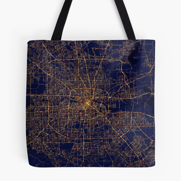 Item preview, Houston, Texas, USA Map - City At Night designed and sold by deMAP.