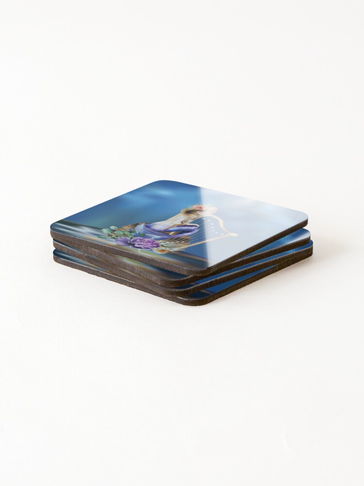 Thumbnail 4 of 5, Coasters (Set of 4), Musical Mermaid designed and sold by RuthFurtado.