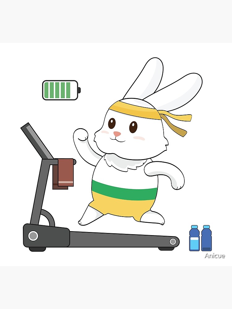 Premium Photo  Gym bunny cute cartoon white rabbit lifting heavy barbell  Funny fitness and exercise vector illust