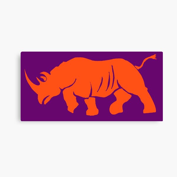 Orange Rhino Canvas Print