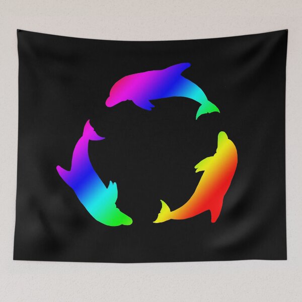Item preview, Rainbow Dolphin Circle designed and sold by Moti Black.