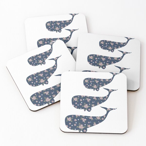 Item preview, Three floral whales designed and sold by SJAPhoto.