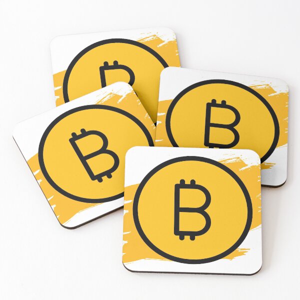 Item preview, Bitcoin symbol -- black and yellow logo designed and sold by MagicStrawberry.