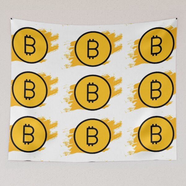 Artikelvorschau, Bitcoin-Symbol - schwarz-gelbes Logo entworfen und verkauft von MagicStrawberry.